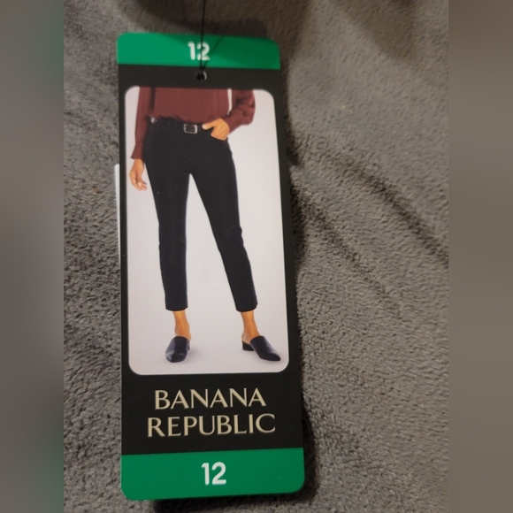 Banana Republic Ladues Slim Straight Cropped Pant Size 12 - Picture 4 of 11